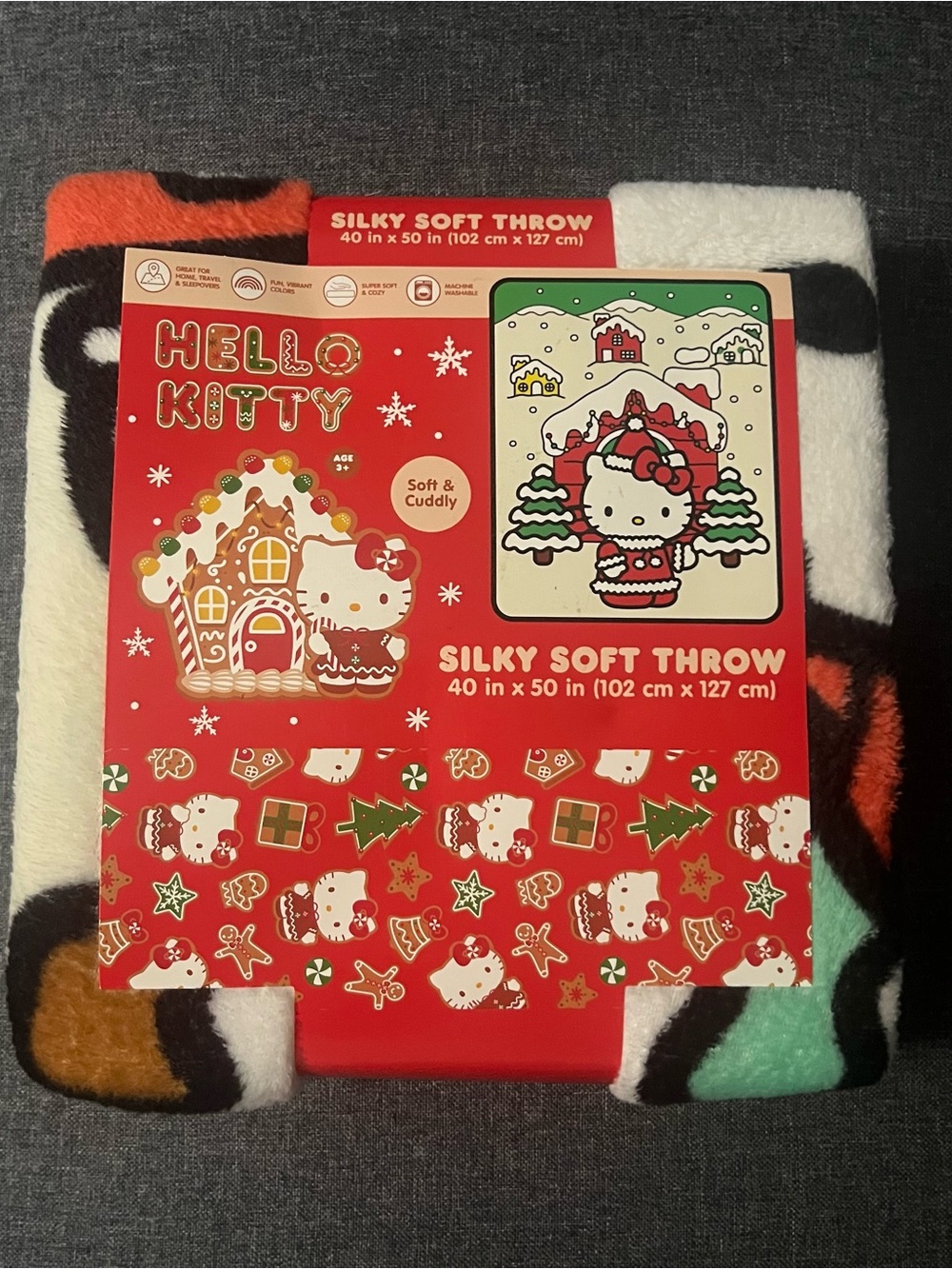Hello Kitty Holiday Throw Blanket